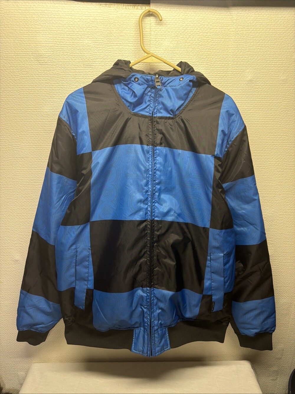 Vintage Billabong Reversible Zip Up Coat Blue Back Size Large